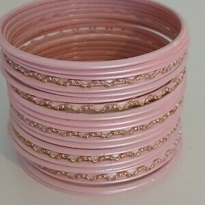 Pretty Pink Indian Bangles - size M 2.6